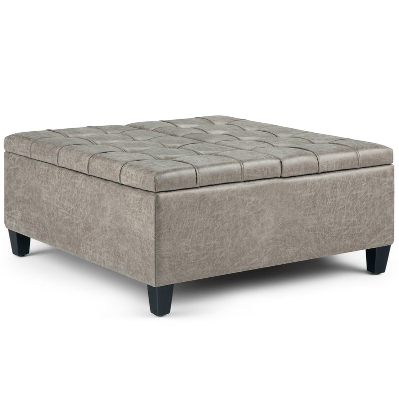 Harrison - Upholstered Coffee Table Storage Ottoman by HouseOfZazla