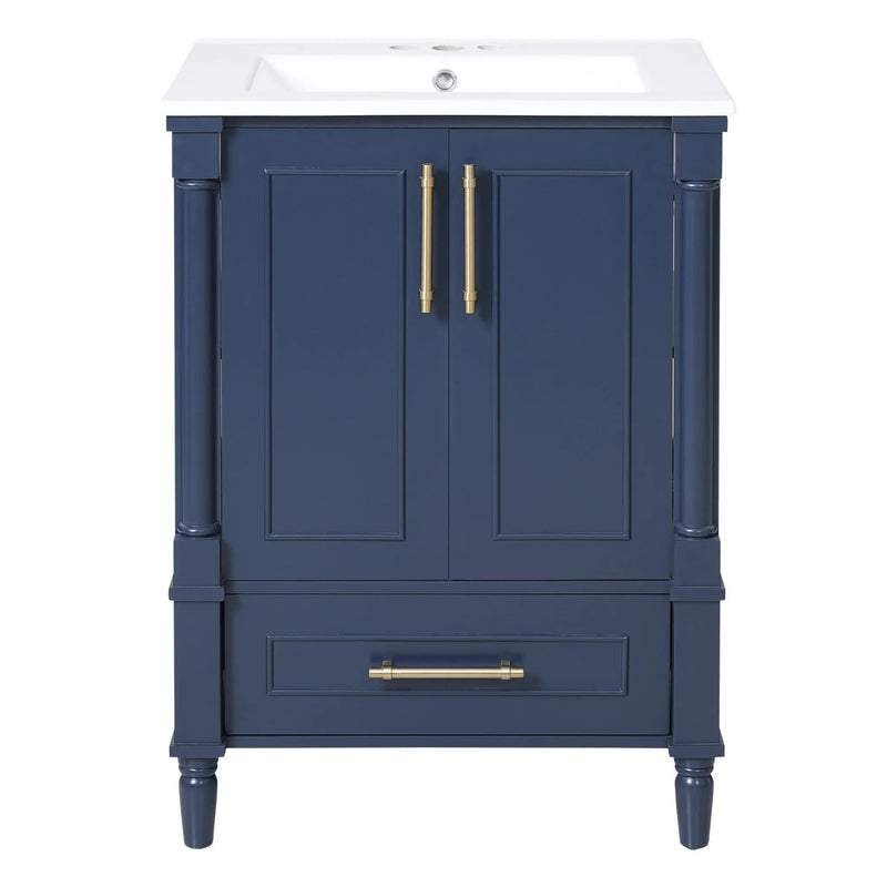 Bathroom Vanity With Ornate French Cylinder Legs, Soft Close Drawer by Unique Piece Furniture