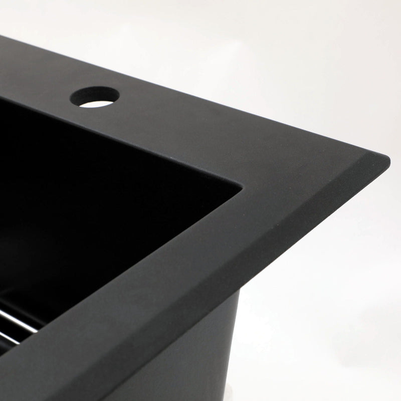Quartz Kitchen Sink, Granite Composite, Drop In Sink With Durable Design by HouseOfZazla