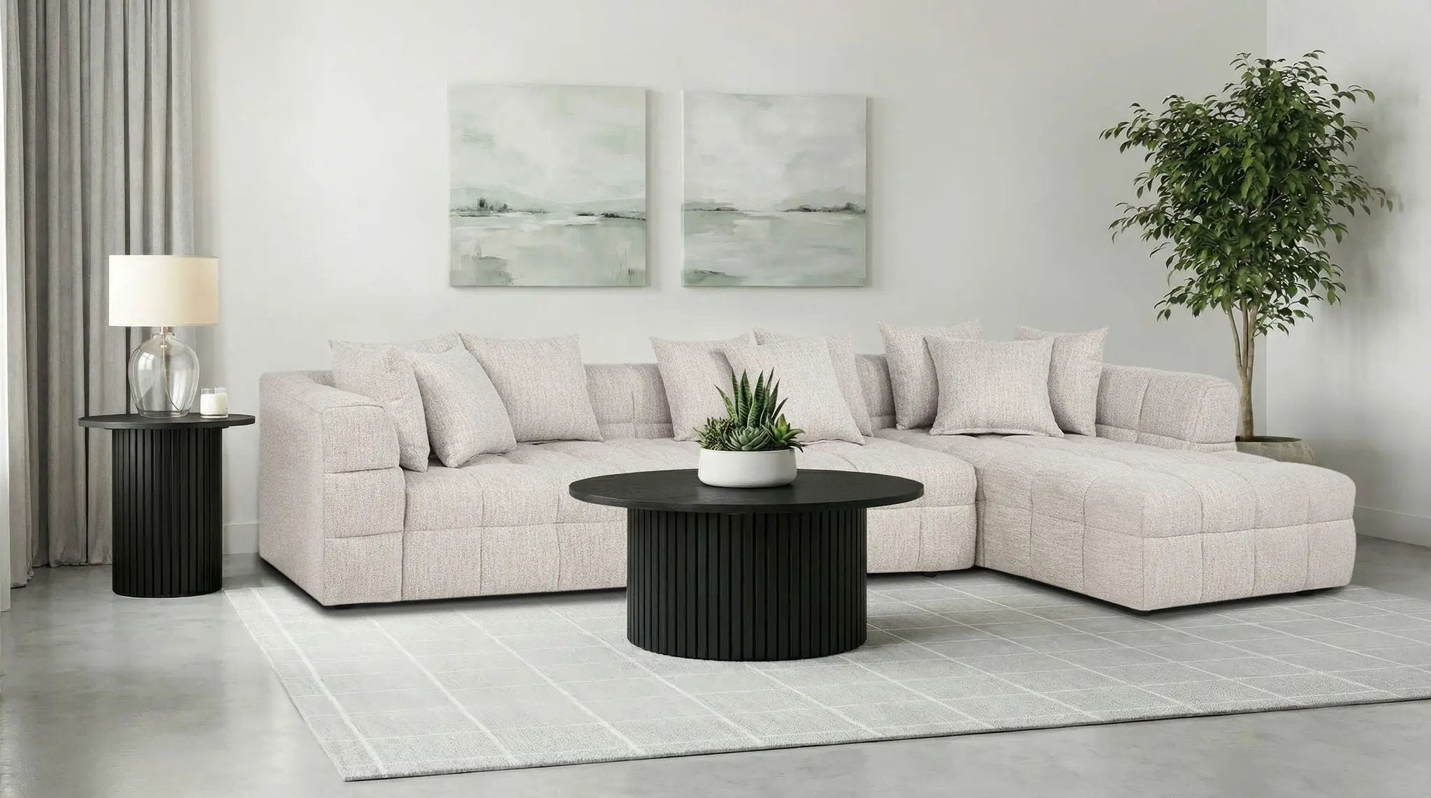 Amara 3-Piece Upholstered Sectional Sofa by Unique Piece Furniture