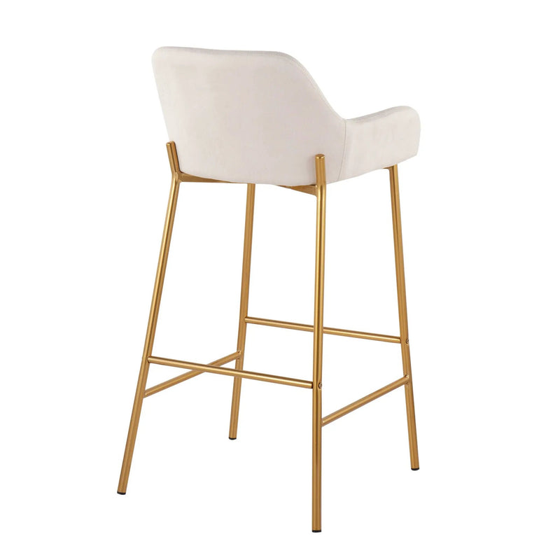 Daniella - Contemporary / Glam Fixed Height Bar Stool (Set of 2) by HouseOfZazla