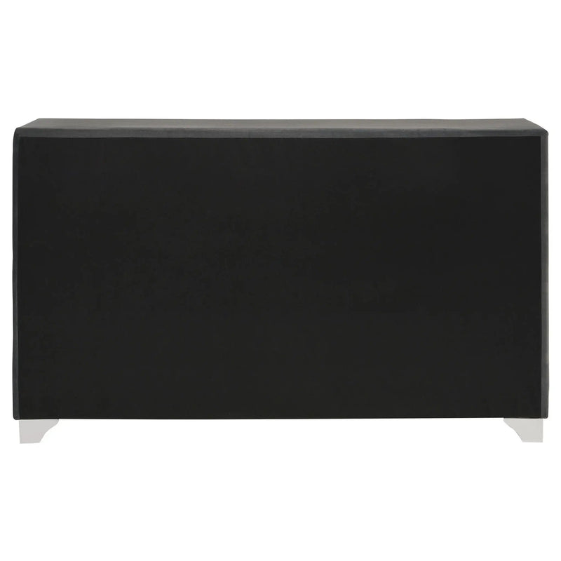 Melody 6-drawer Upholstered Dresser Grey by Unique Piece Furniture