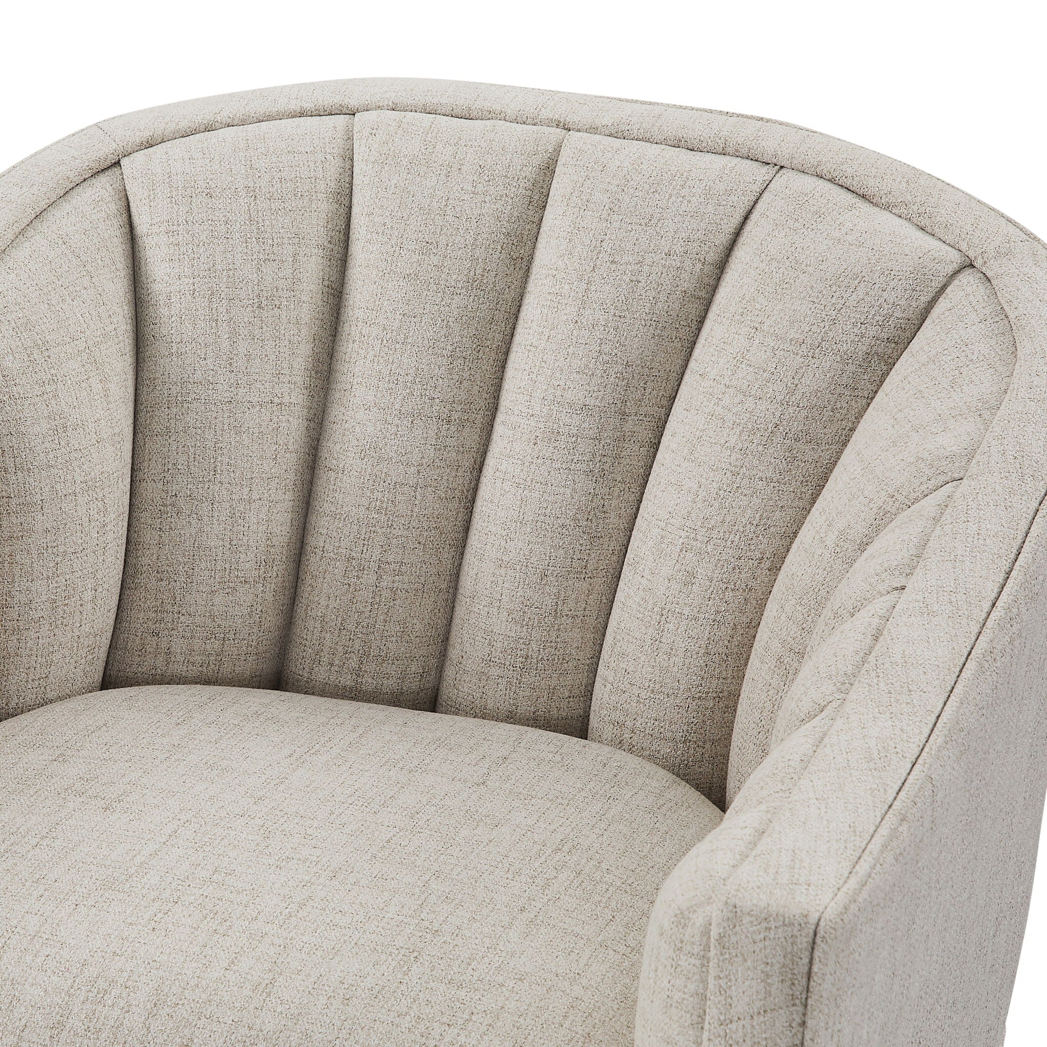 Solitude - Skirted Swivel Accent Chair With Hemp Like by HouseOfZazla