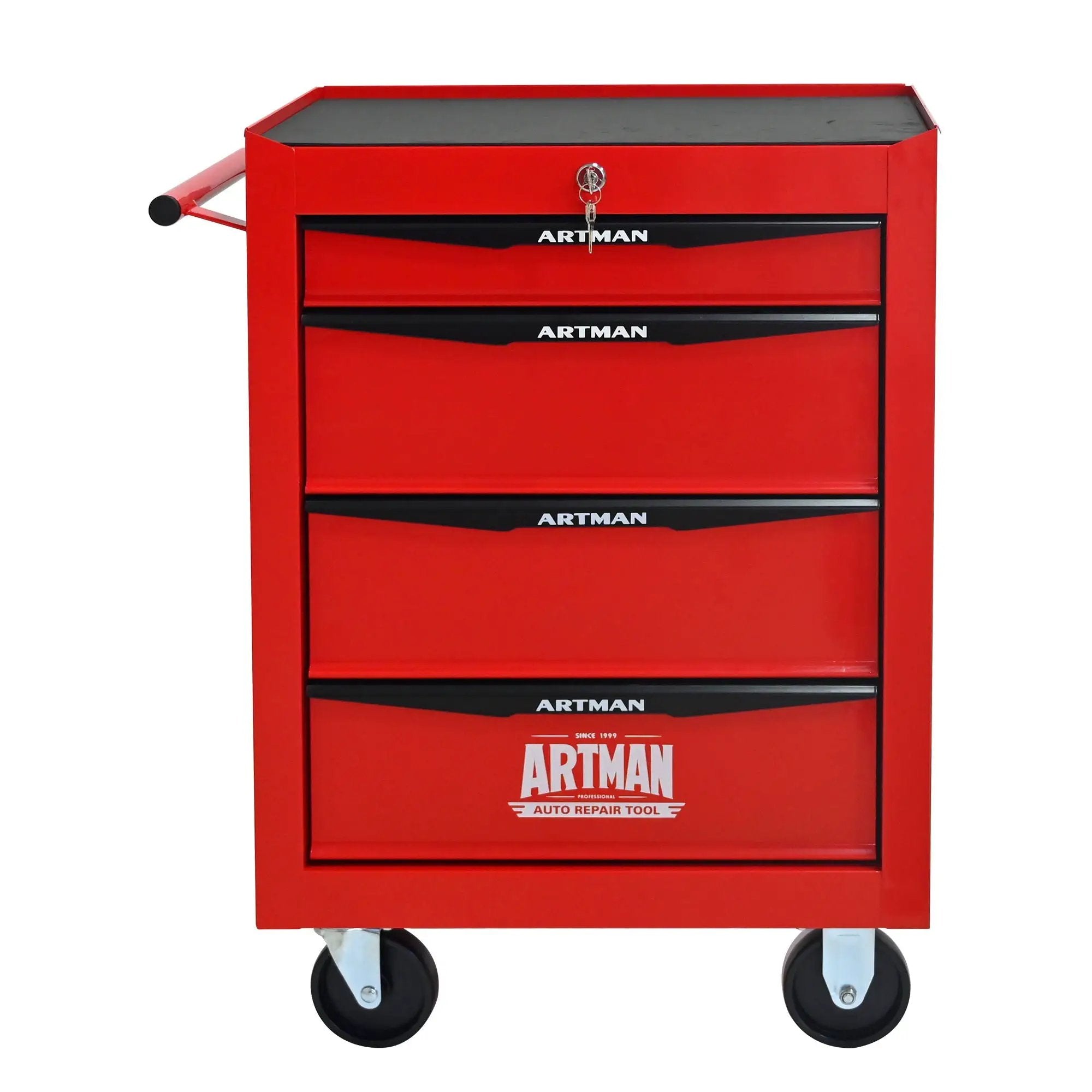 Rolling Metal Tool Chest With Drawers, Steel Storage Cabinet With Ball Bearing Slides by HouseOfZazla