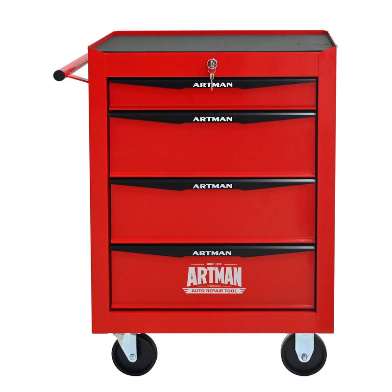 Rolling Metal Tool Chest With Drawers, Steel Storage Cabinet With Ball Bearing Slides by HouseOfZazla