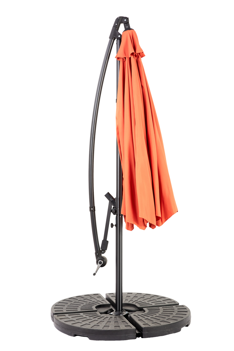 10ft Offset Hanging Market Patio Umbrella with Easy Tilt Adjustment by HouseOfZazla