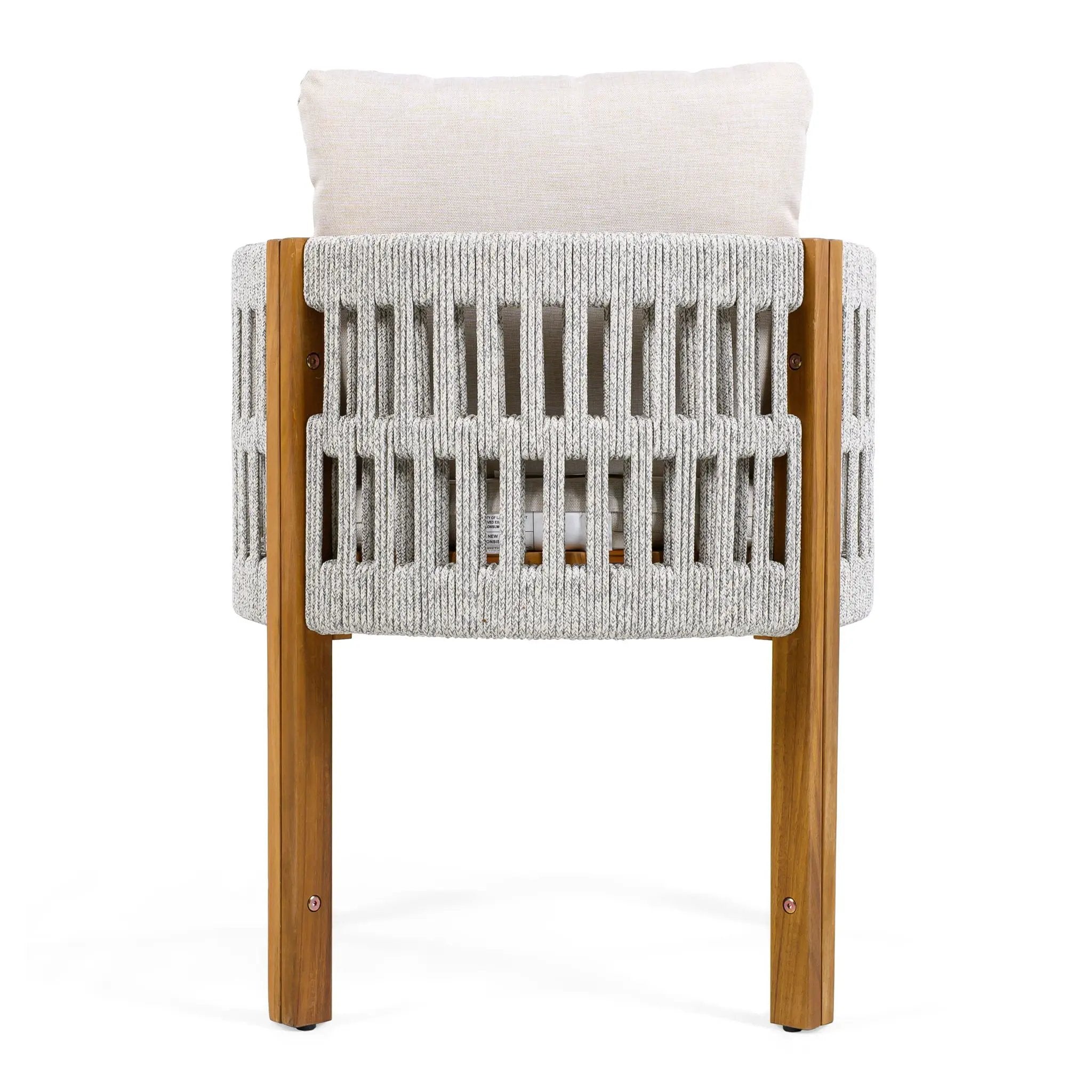Outdoor Dining Chairs With Mix Rope Handles (Set of 2) by HouseOfZazla