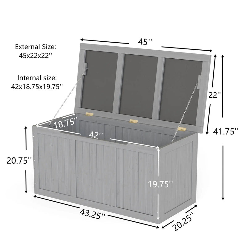 Outdoor Deck Box, Storage With Seat & Table Top by HouseOfZazla