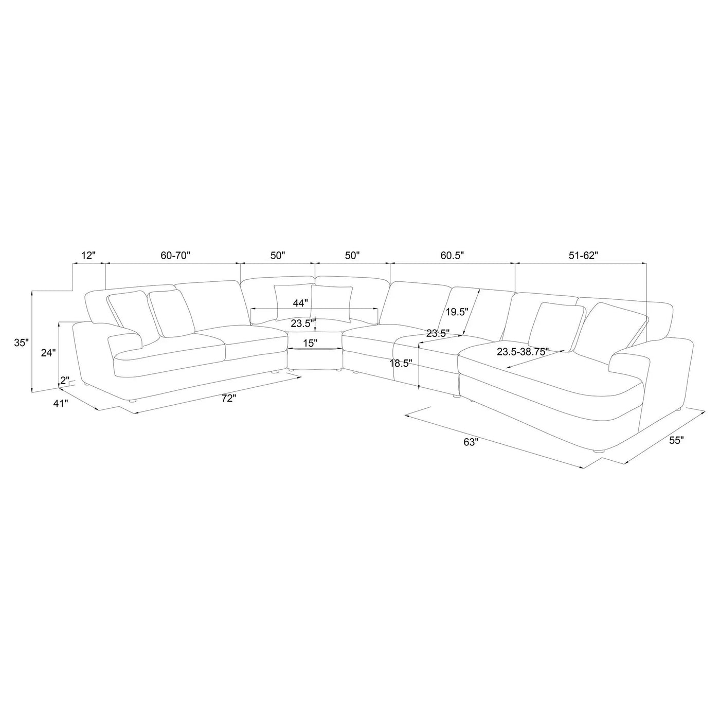 Langford - Sectional Sofa by HouseOfZazla