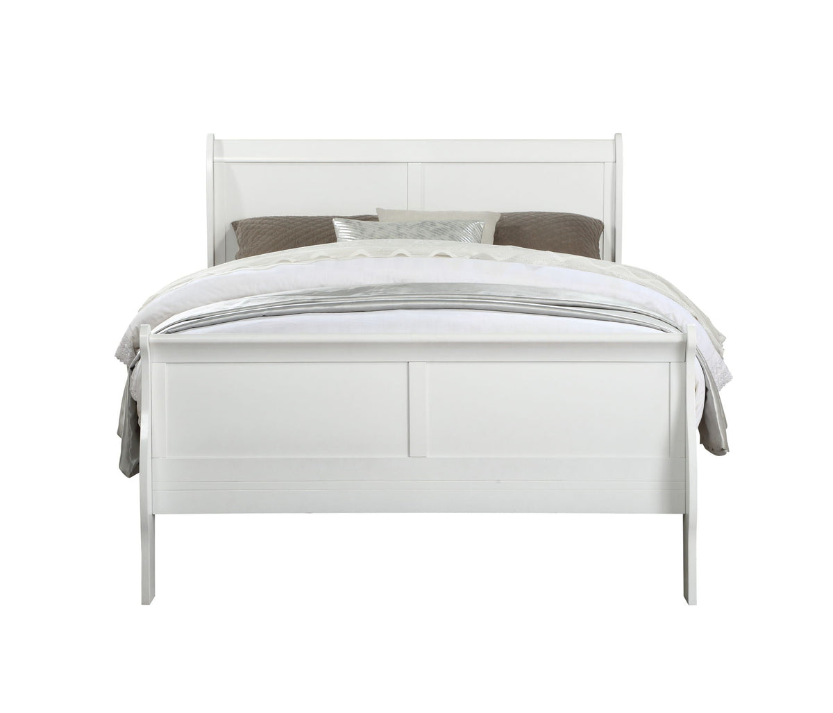 Louis Philippe Sleigh Style Bed with Classic Wood Construction - Multiple Colors, photo 3 of 40