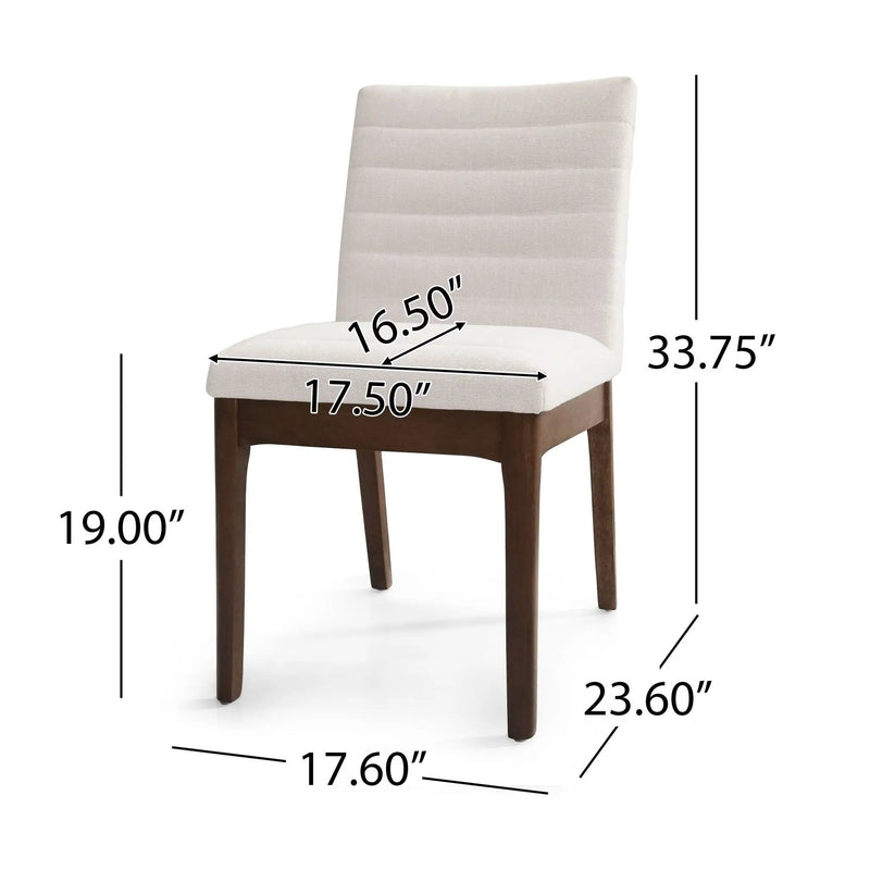 Upholstered Dining Chairs With Rubber Legs (Set of 2) by HouseOfZazla
