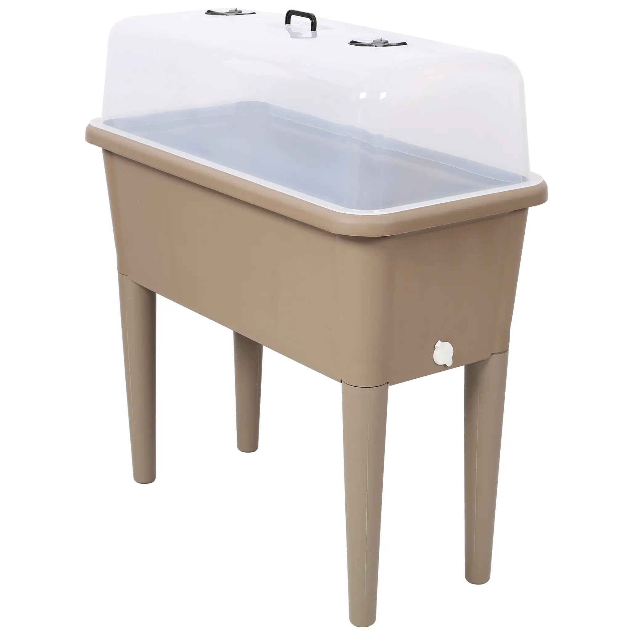 2PCS Raised Garden Bed with Ventilated Transparent Greenhouse Lid by HouseOfZazla