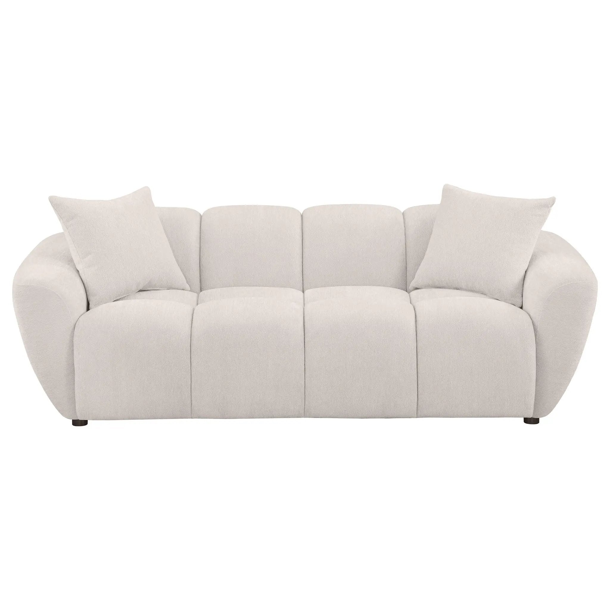 Destino Chenille Upholstered Splayed Arm Sofa Greige by Unique Piece Furniture