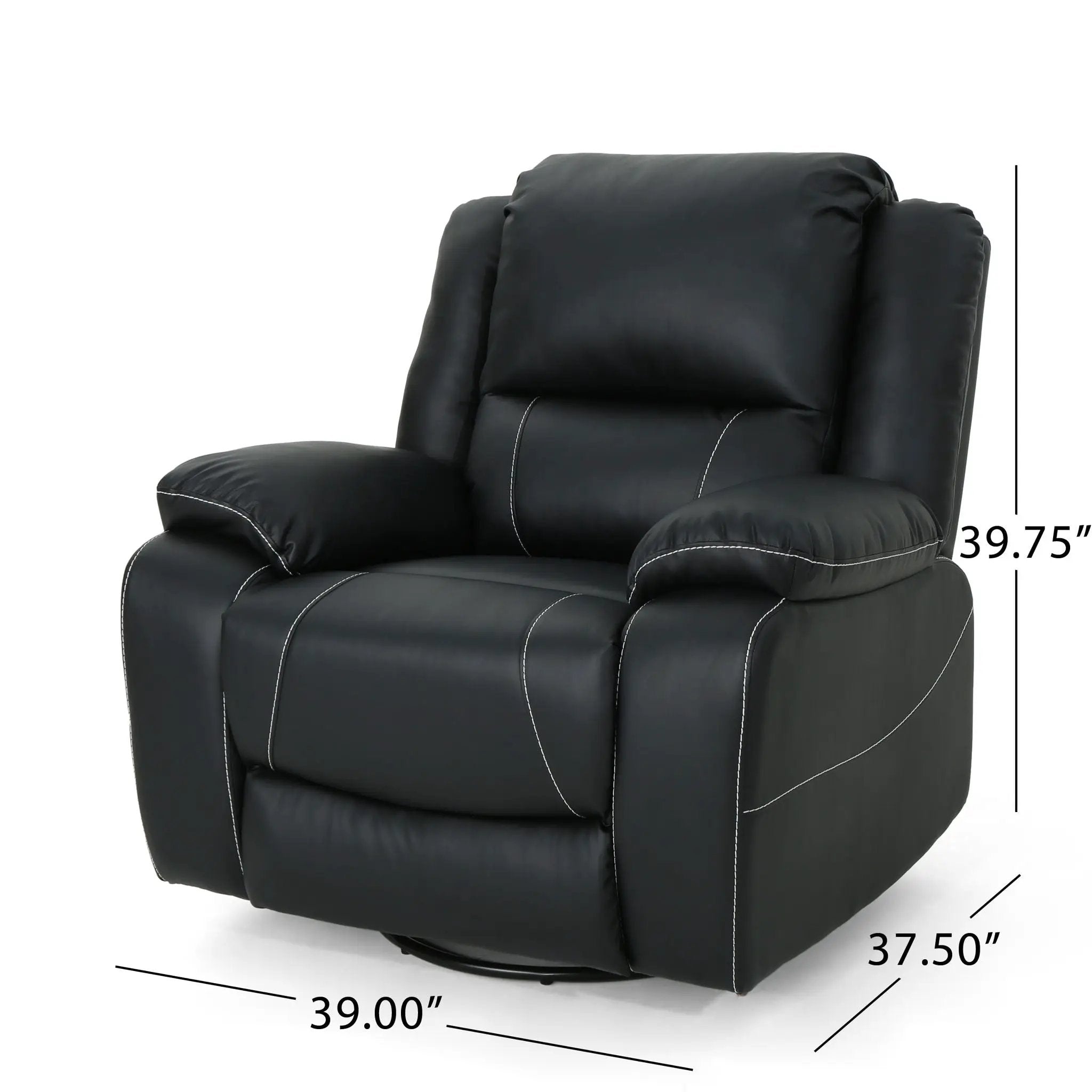 Stylish Wide Manual Swivel Standard Recliner by Unique Piece Furniture