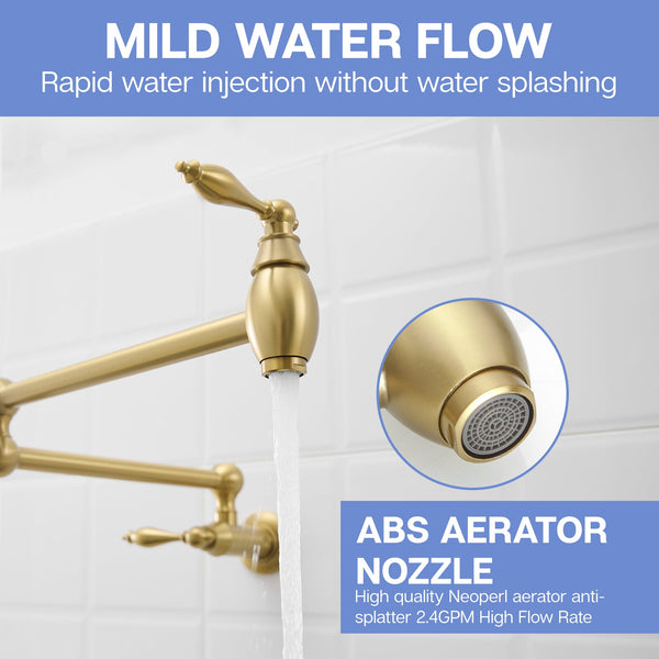 Pot Filler Wall Mount Commercial Pot Filler Faucet, photo 2 of 8