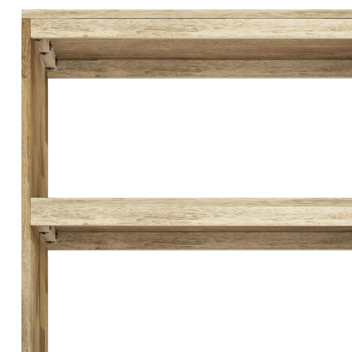 Natural Bookshelf with Doors and Brass Inlay - 72" Tall, photo 6 of 11