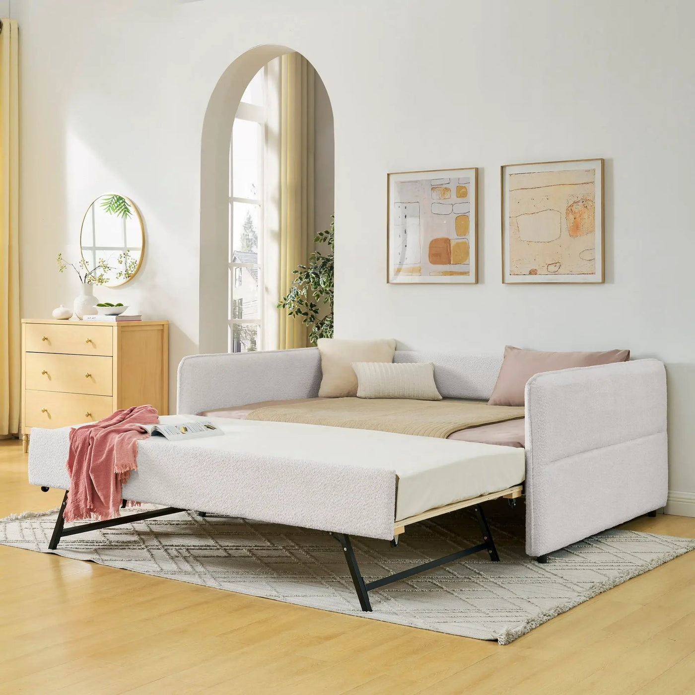 Upholstered Daybed With Pop Up Trundle by HouseOfZazla