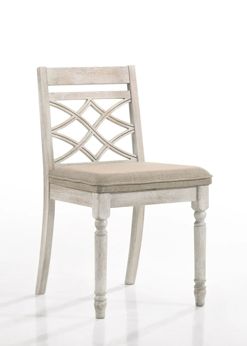 Havanna - Wide Chair With Cushion (Set of 2) - Off White by HouseOfZazla