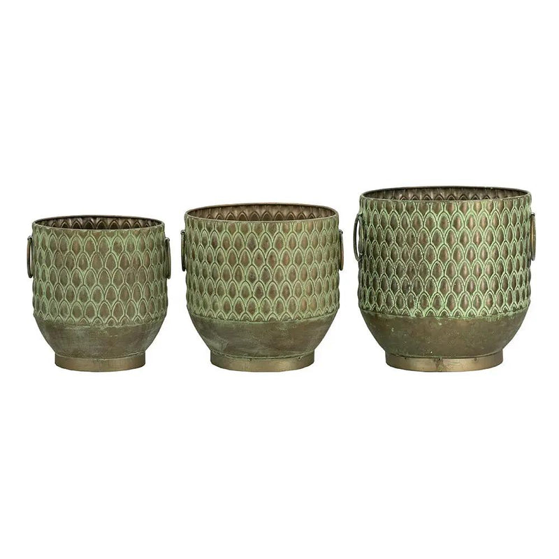S/3 Textured Planters Set by HouseOfZazla