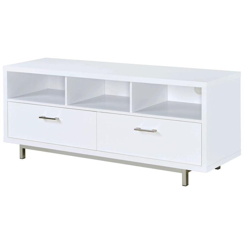 Casey 2-drawer Engineered Wood 60-inch TV Stand White by Unique Piece Furniture