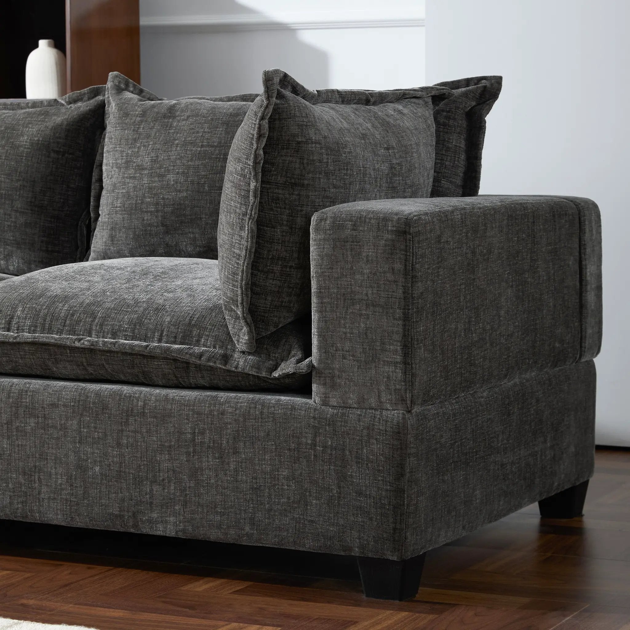 117.5'' Modular Sectional Sofa with Movable Storage Ottoman by HouseOfZazla