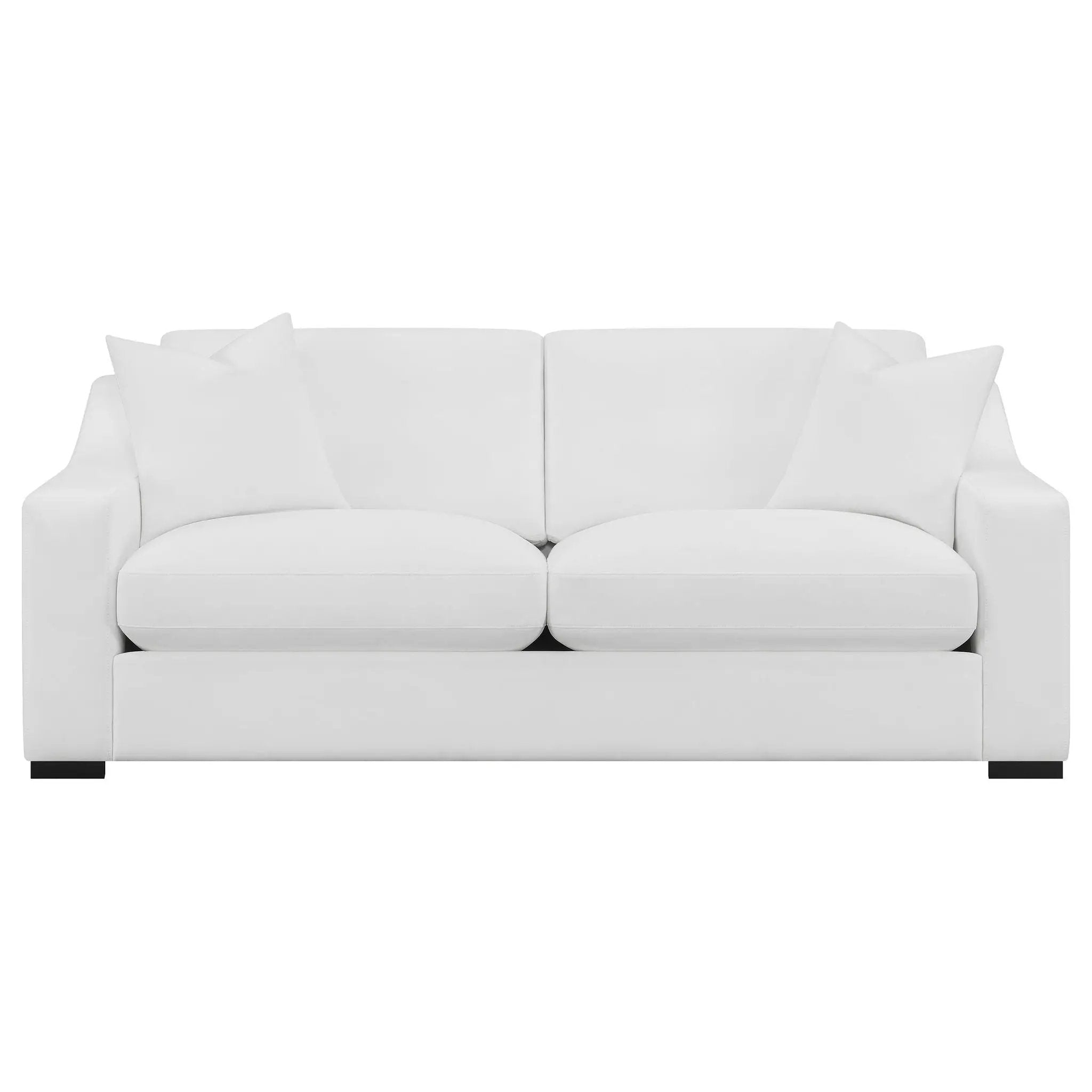 Ashlyn 3-piece Upholstered Sloped Arm Sofa Set White by Unique Piece Furniture