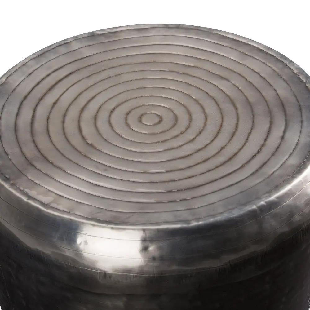 Troy - Metal Accent Table - Antique Silver by HouseOfZazla