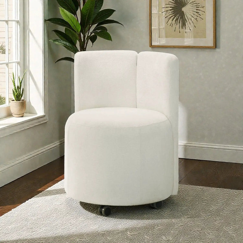 Side Chair With Swivel (Set of 2) - White by Unique Piece Furniture