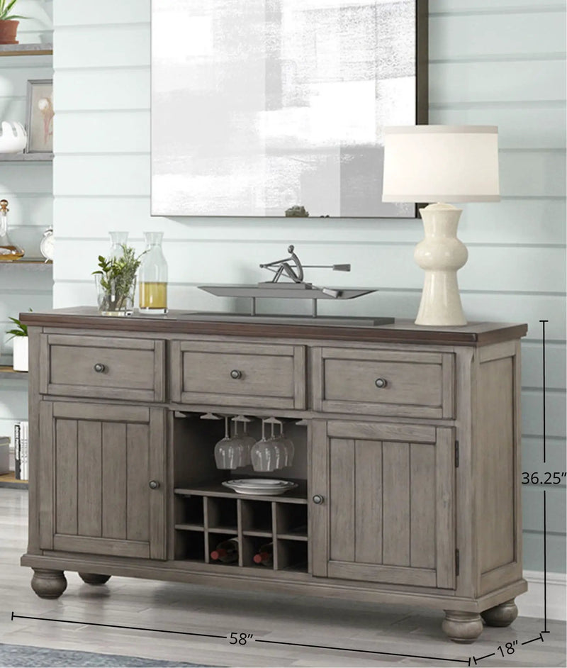 Rustic 2 Tone Sever With Powerpack - Gray by HouseOfZazla