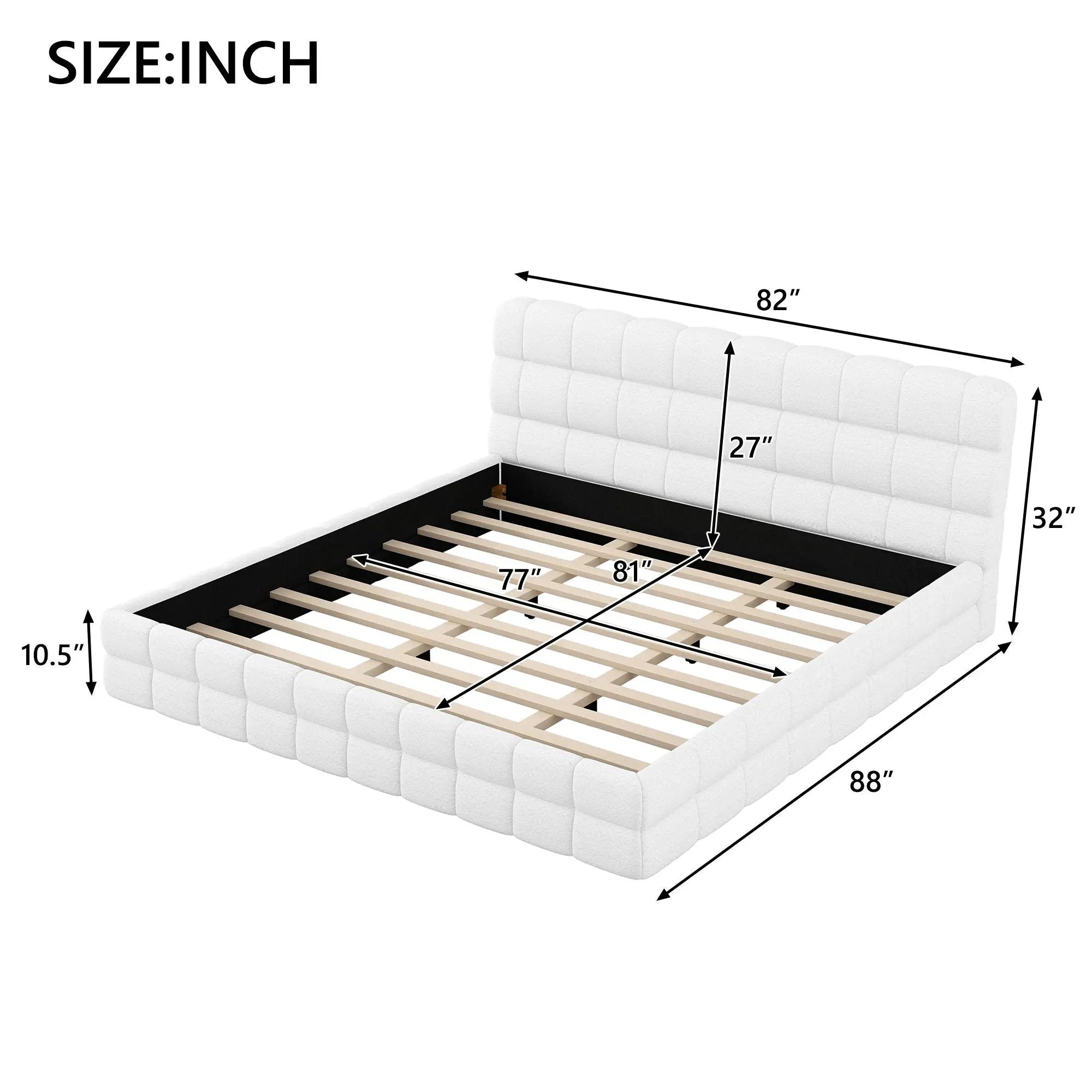 Upholstered Platform Bed With Headboard by Unique Piece Furniture