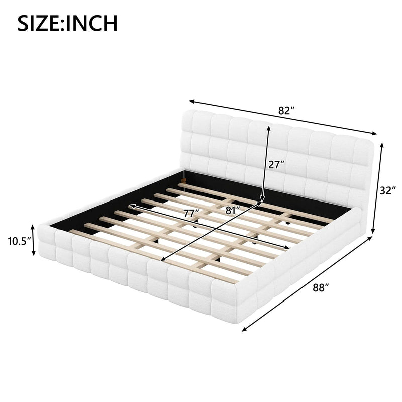 Upholstered Platform Bed With Headboard by Unique Piece Furniture