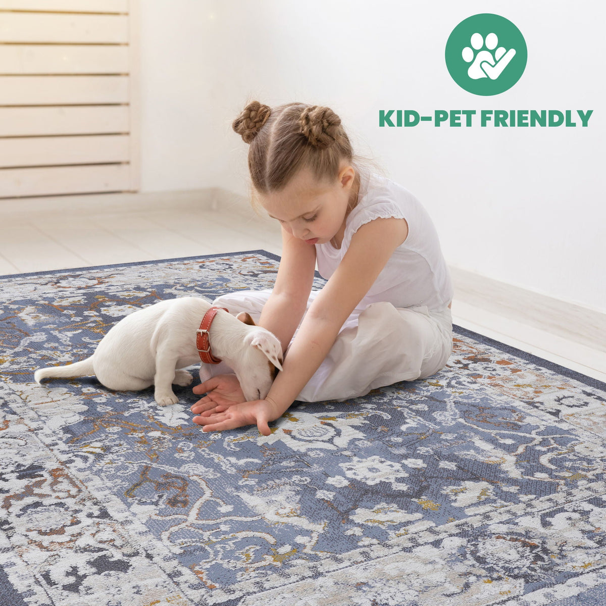 Trendy Traditional Area Rug with Stain Resistance - Multiple Colors, photo 21 of 37
