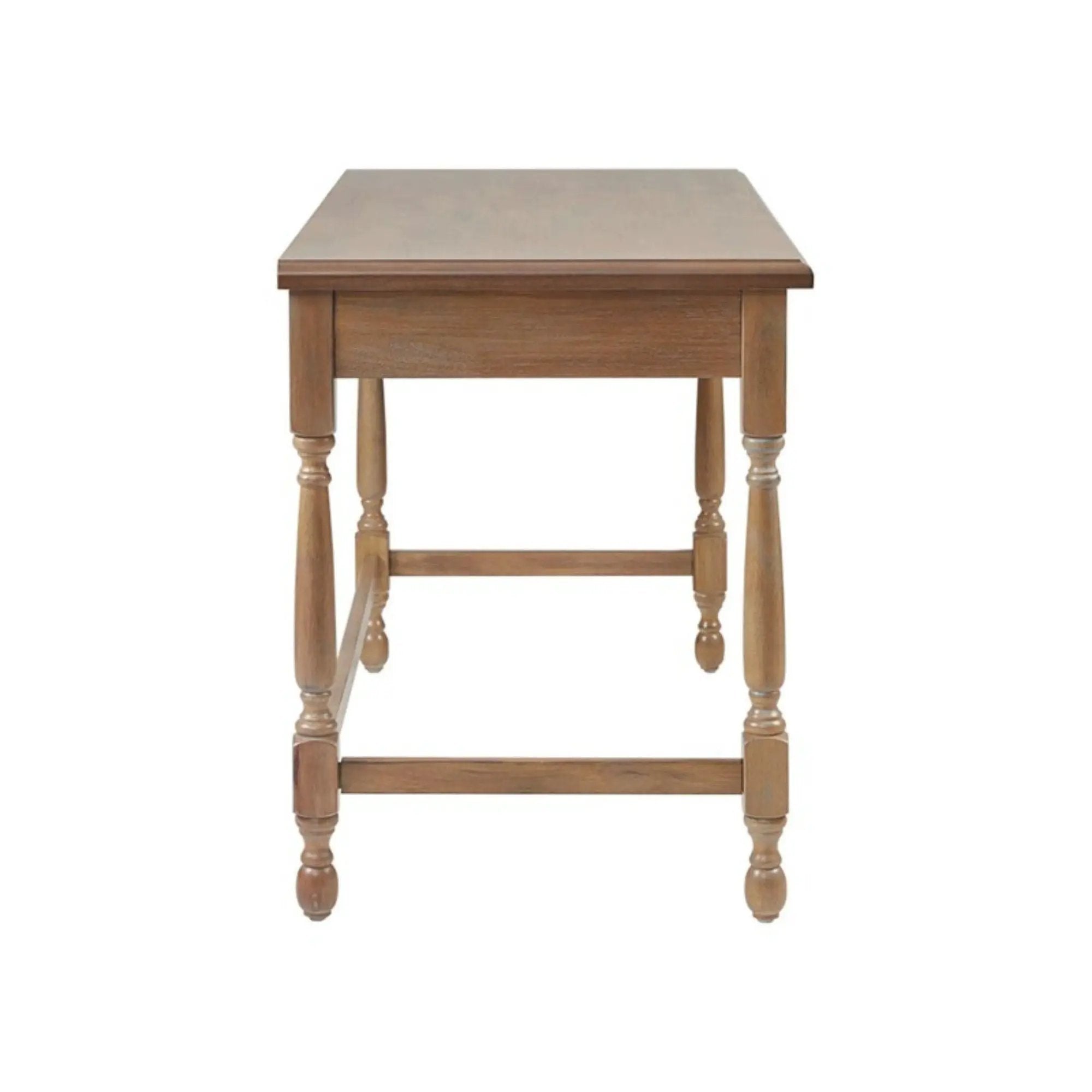 Tabitha - Desk With Drawer And Turned Legs - Natural by HouseOfZazla