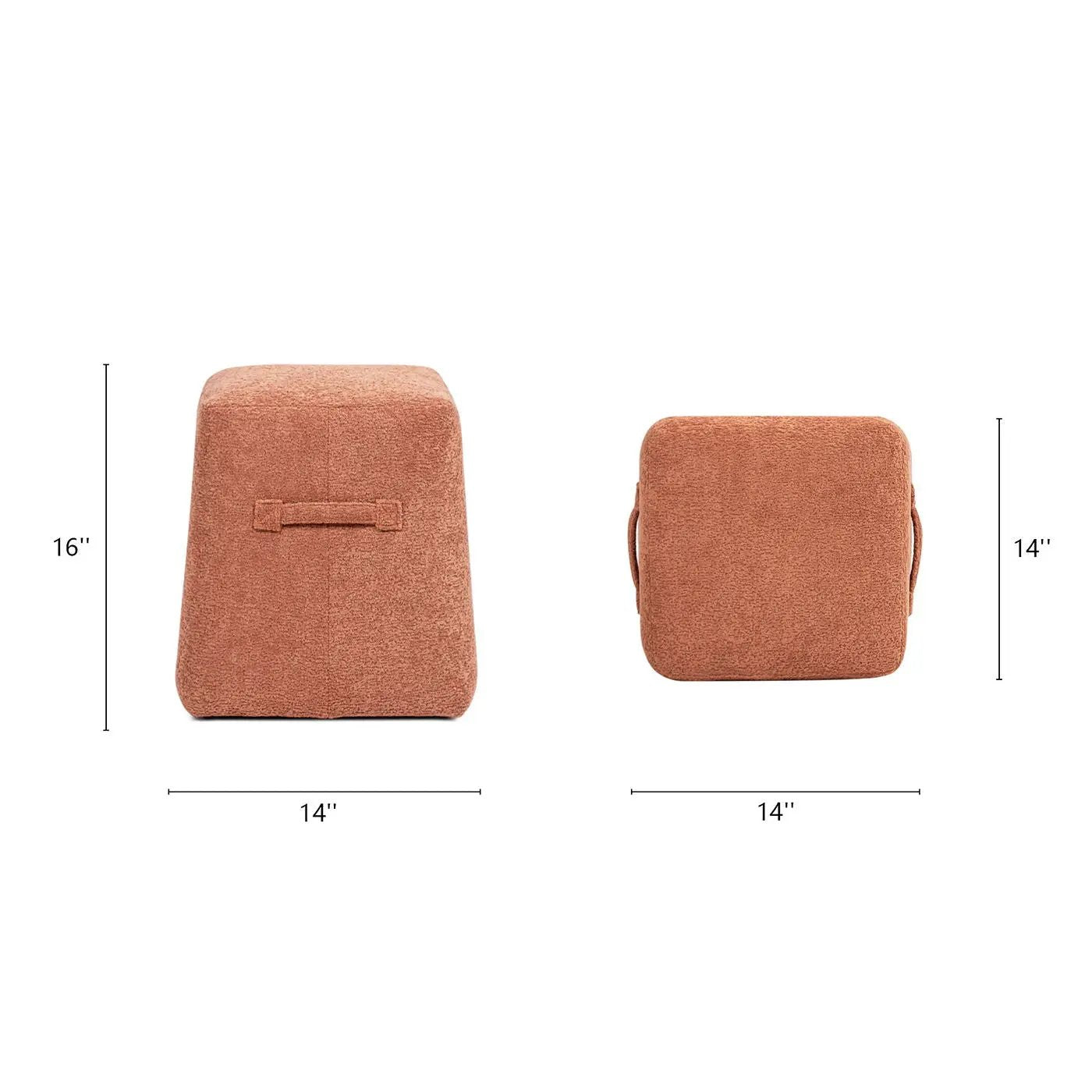 Clyde - Tapered Square Upholstered Ottoman by HouseOfZazla