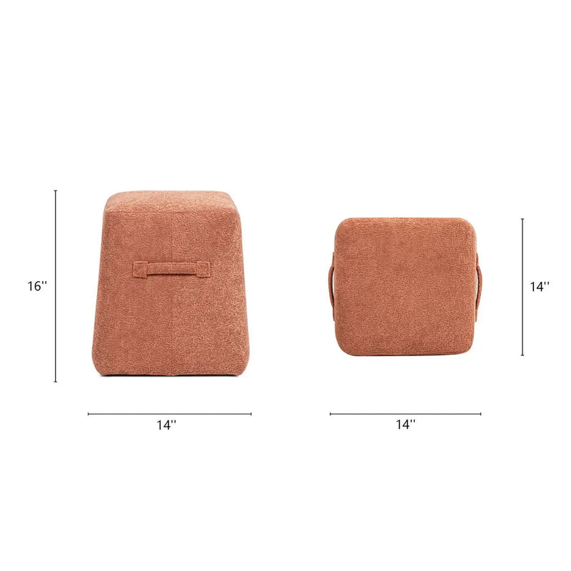 Clyde - Tapered Square Upholstered Ottoman by HouseOfZazla
