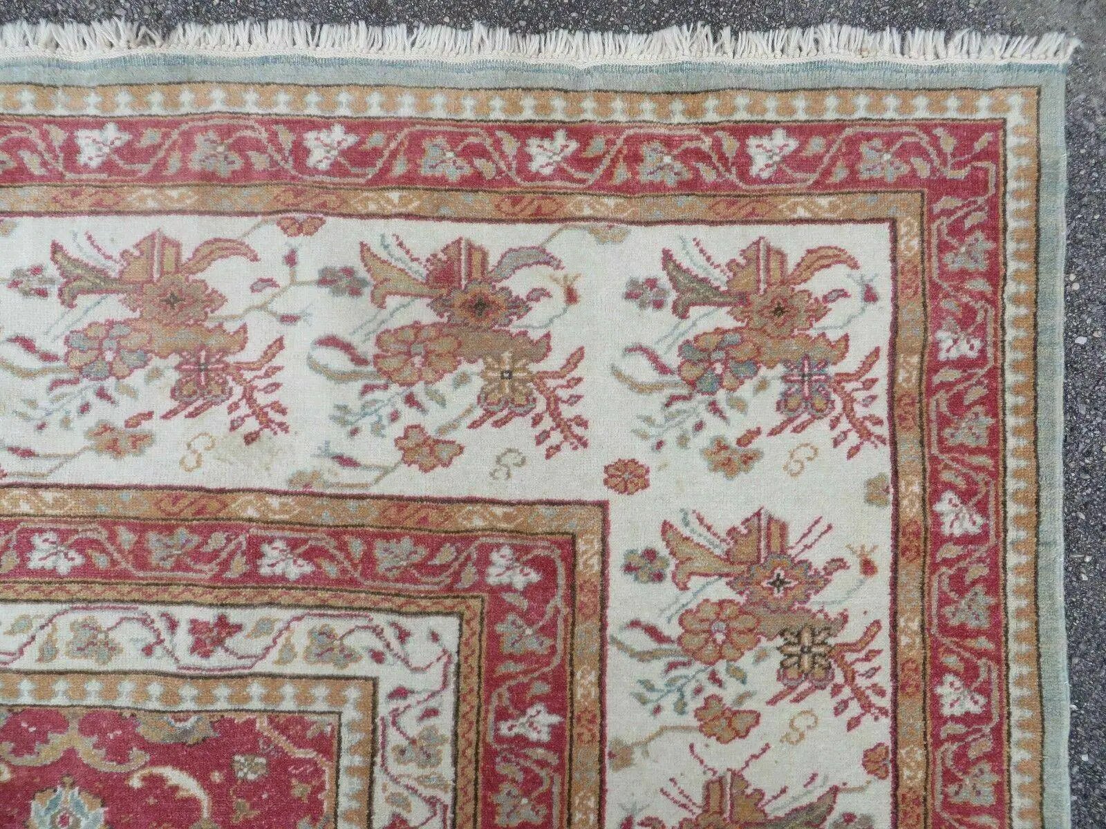 12' X 18' Palace Size Handmade Egyptian Wool Rug Carpet Soft Colors Red & Beige by Jewel Rugs