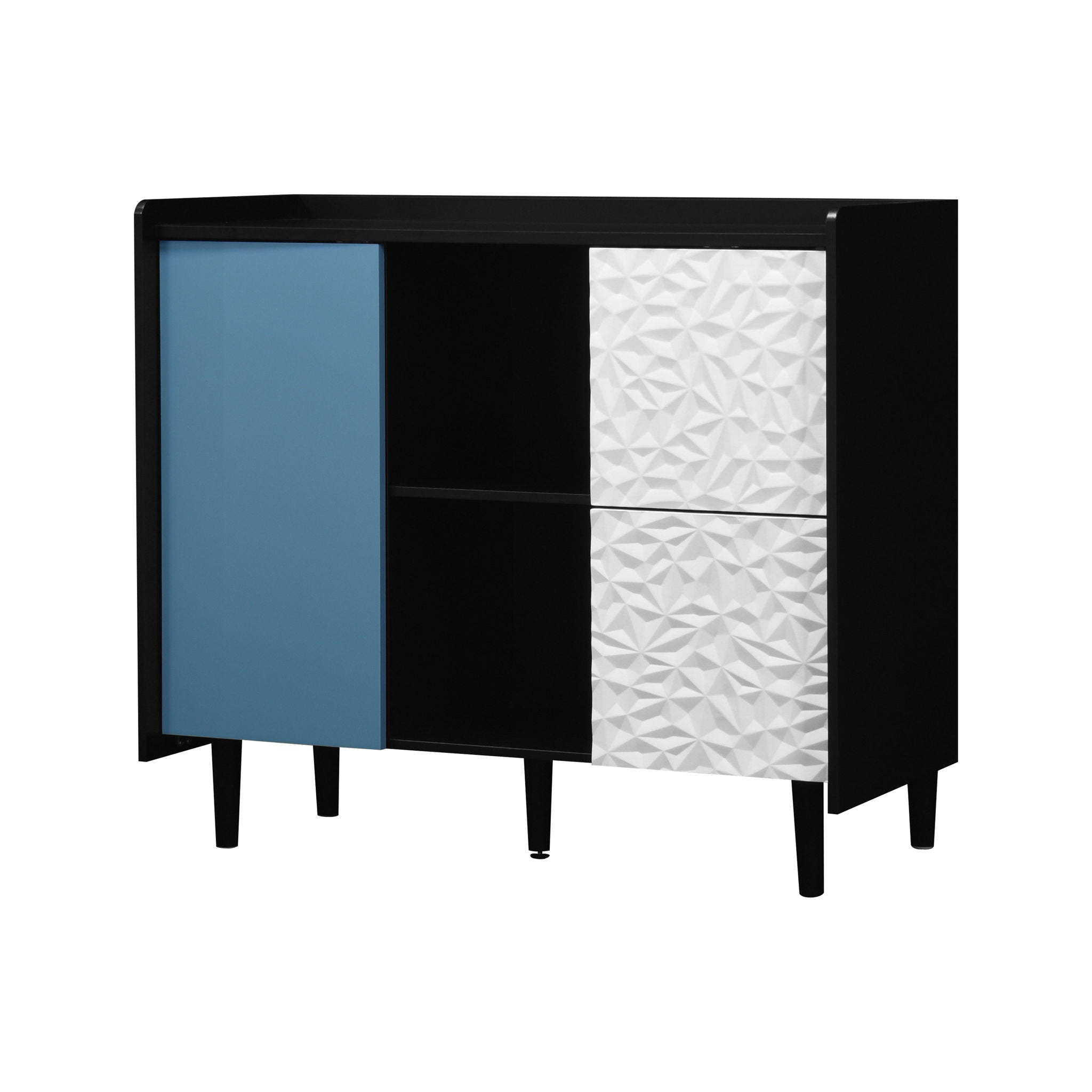 Modern Sideboard Buffet Cabinet With Doors And Unique Panel Styling by HouseOfZazla