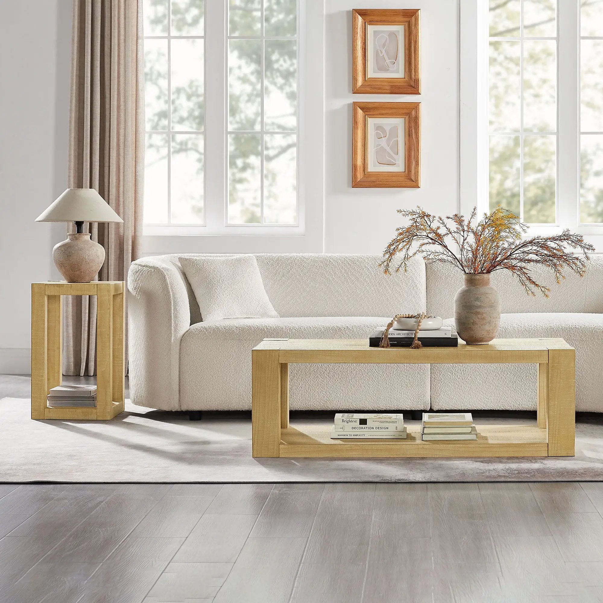 2-Piece Modern Rectangle Coffee Table Set by HouseOfZazla