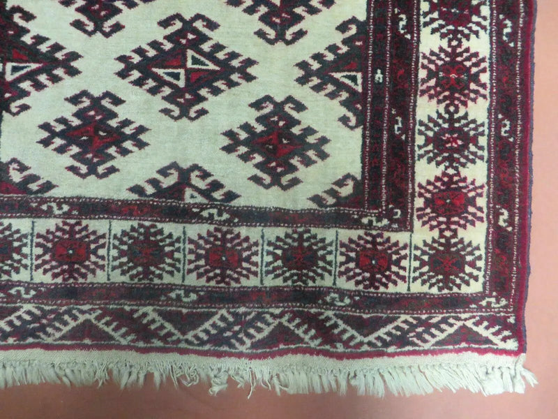 3' X 3' Vintage Handmade Turkoman Bokhara Yamud Wool Rug Nice by Jewel Rugs