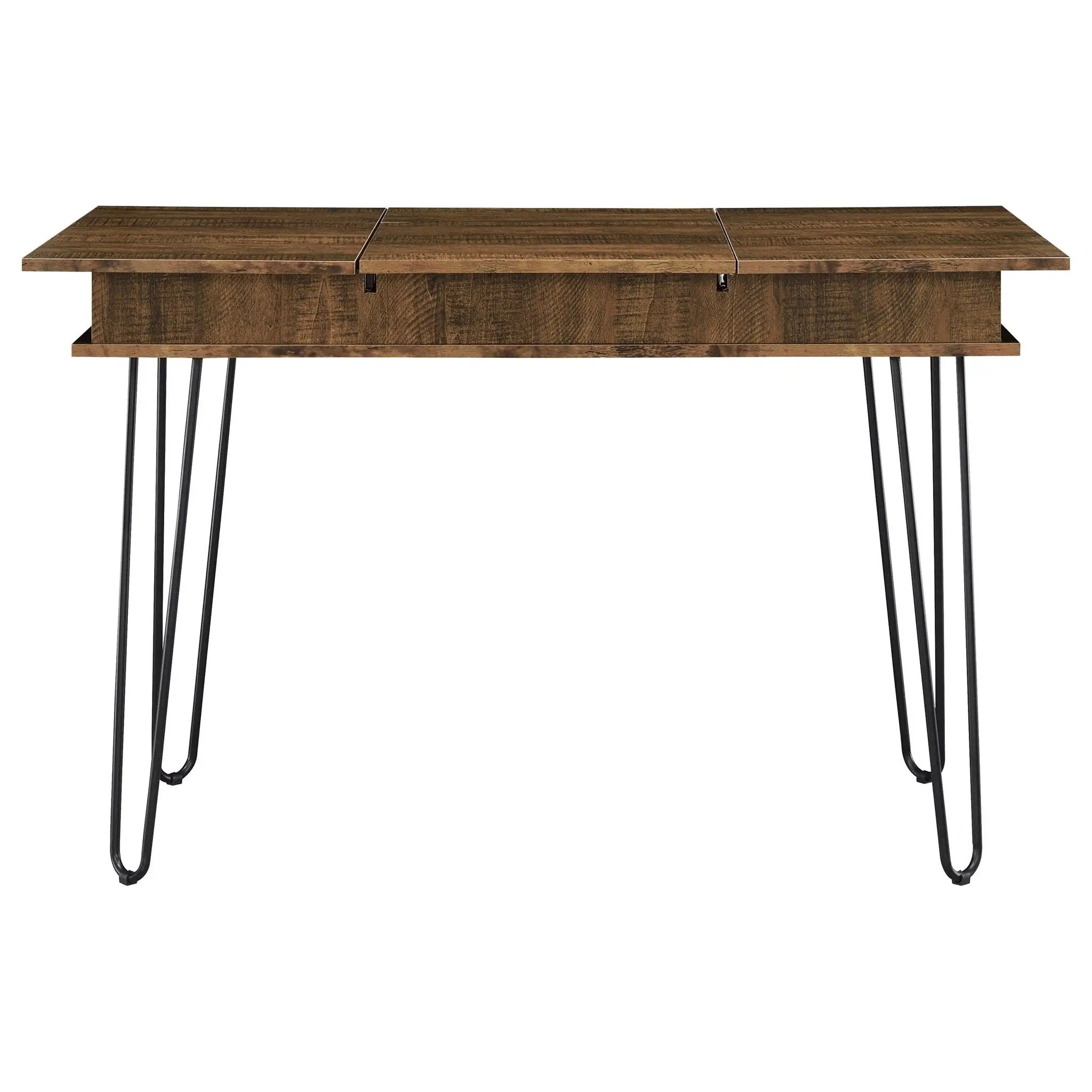 Sheeran 47-inch Writing Desk with Storage Rustic Amber by Unique Piece Furniture
