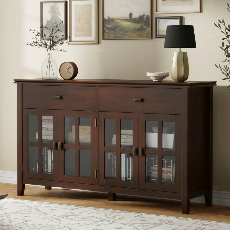 Artisan - Large 4 Door Sideboard Buffet - Russet Brown by HouseOfZazla
