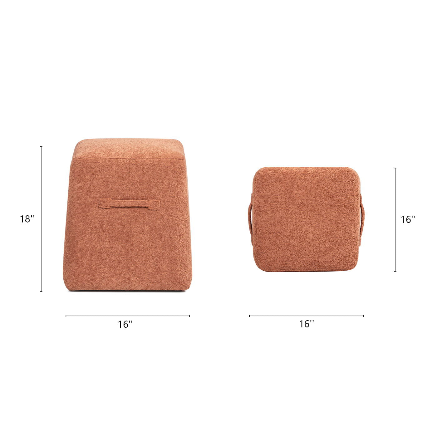 Oliver - Tapered Square Upholstered Ottoman by HouseOfZazla