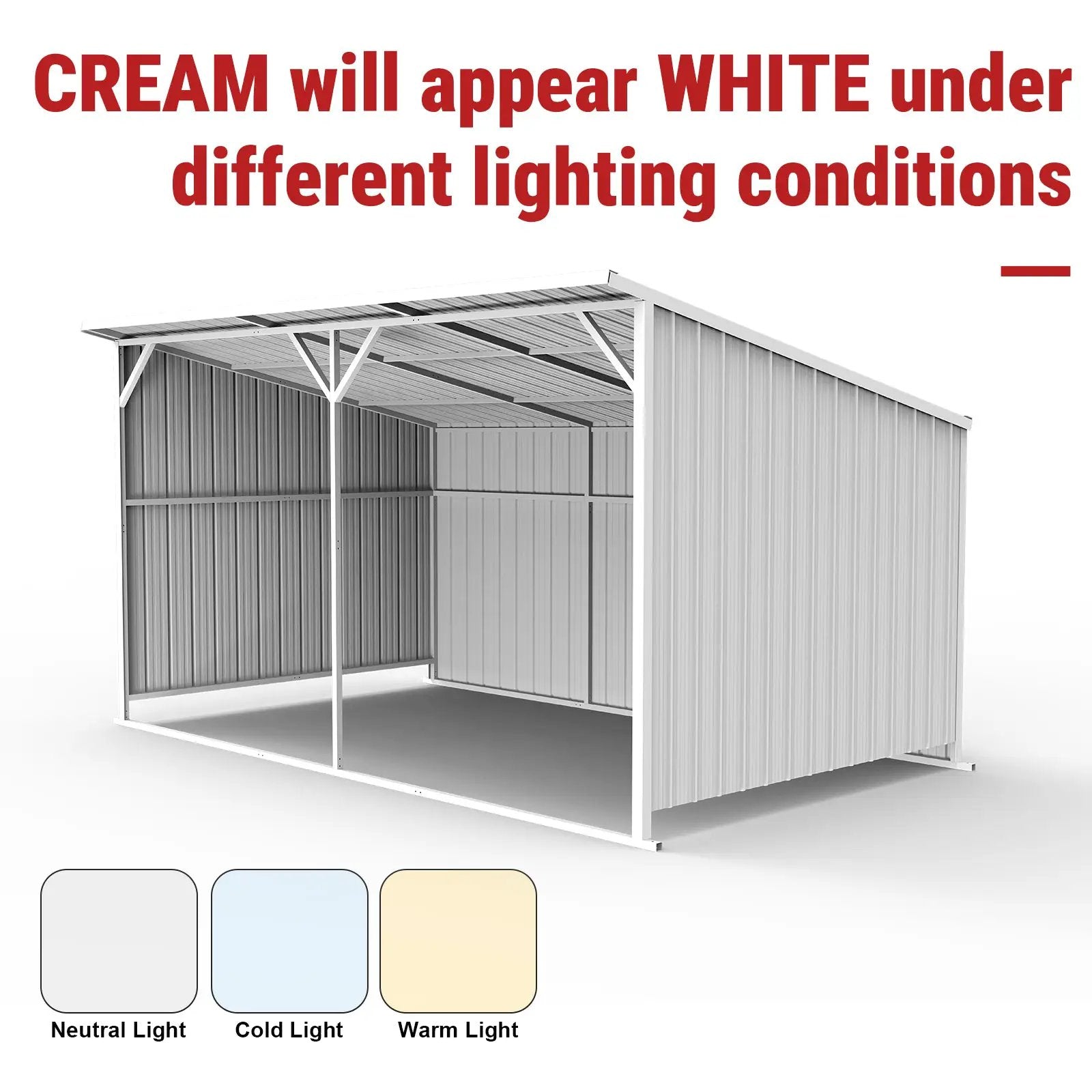 20Ft x 12Ft Livestock Metal Shed – Heavy-Duty Steel Shelter by HouseOfZazla