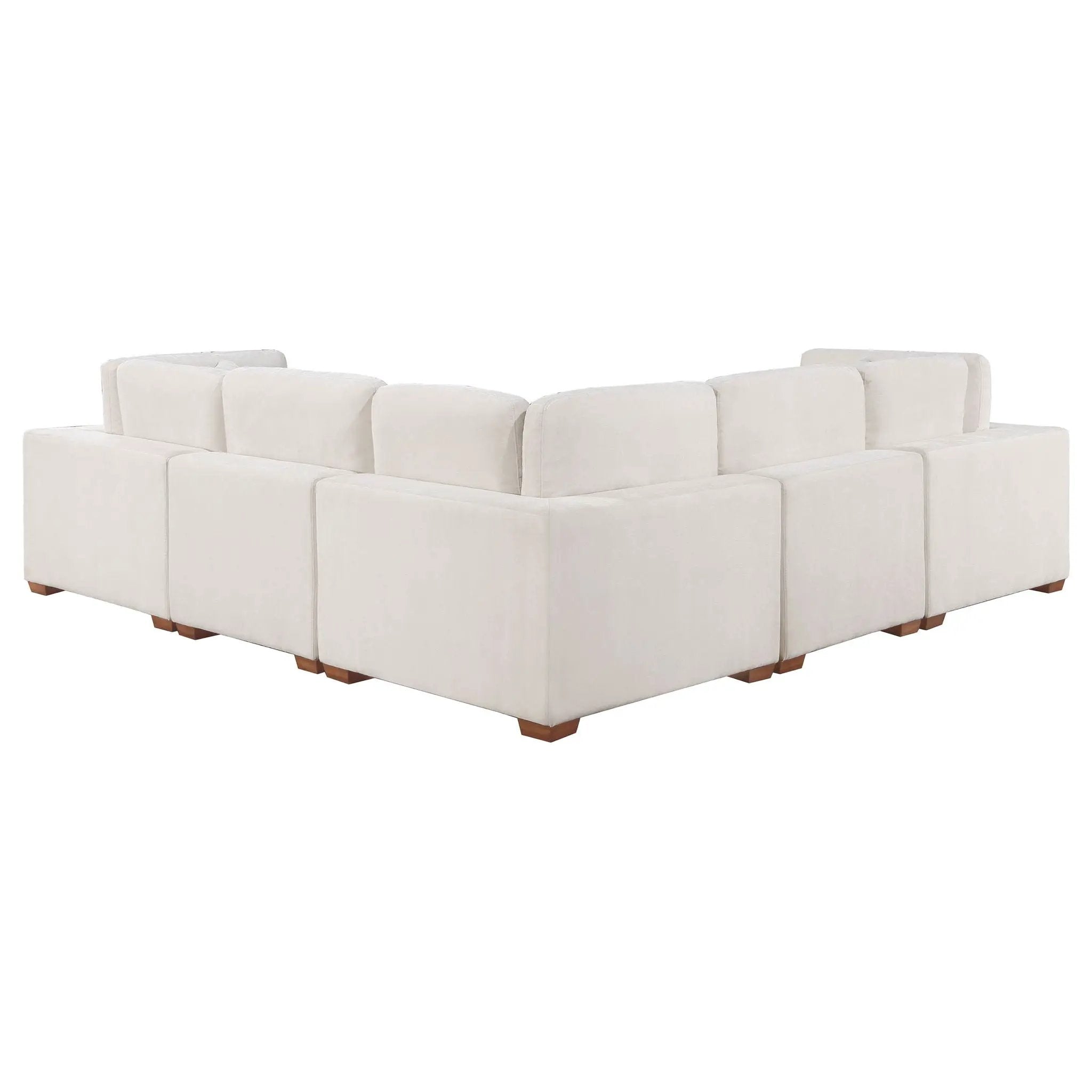 Lakeview 6-piece Upholstered Modular Sectional Sofa Ivory by Unique Piece Furniture