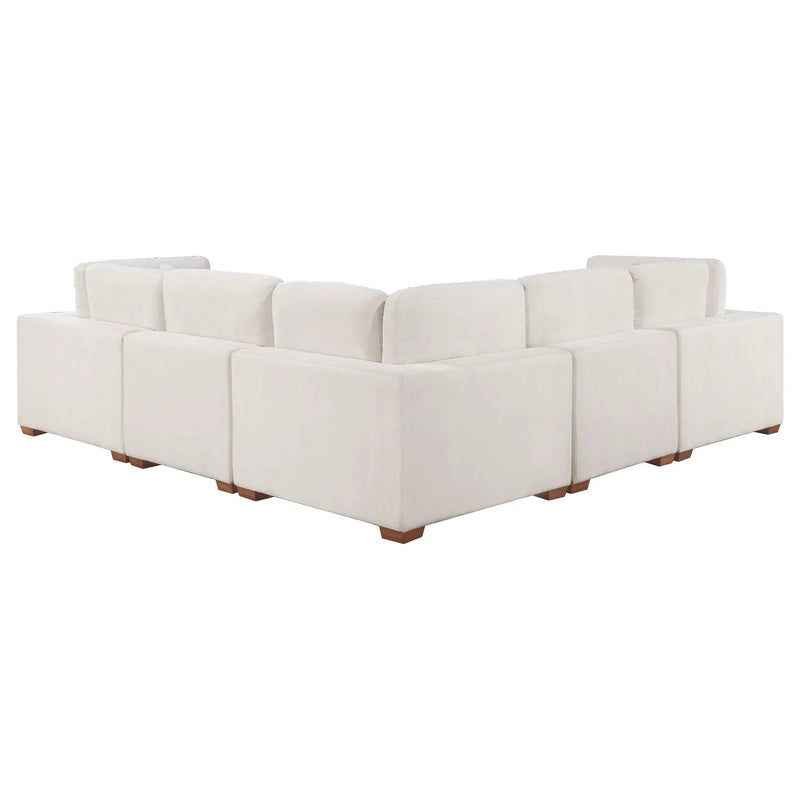 Lakeview 6-piece Upholstered Modular Sectional Sofa Ivory by Unique Piece Furniture