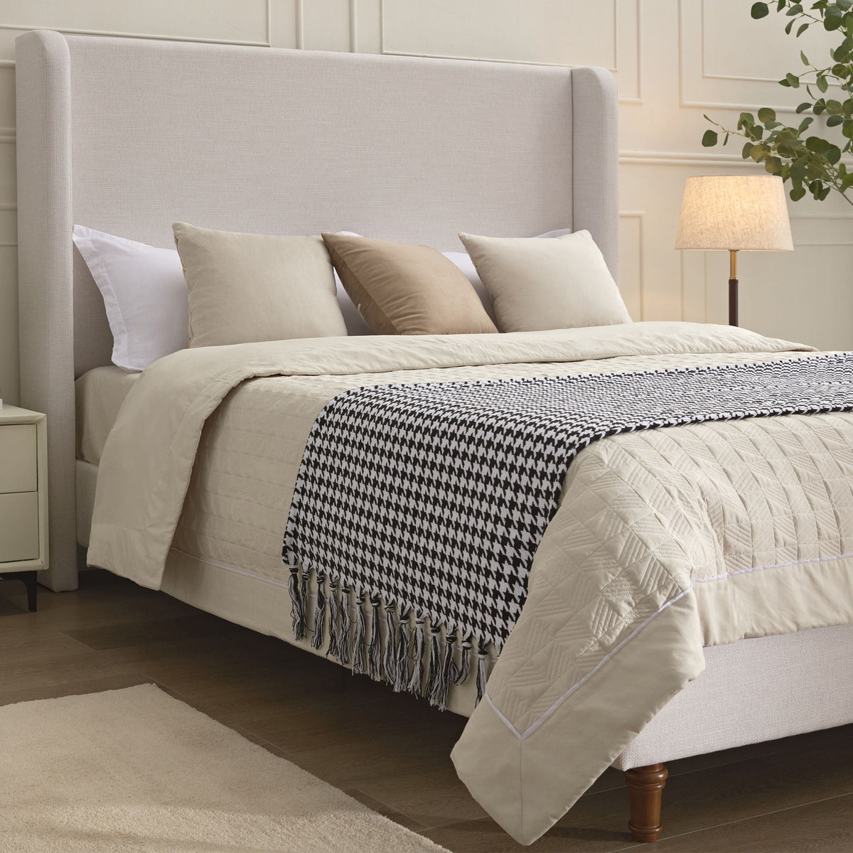 Harper - Tall Headboard Upholstered Bed / High Headboard / Elegant Simplicity / No Box Spring Needed, photo 20 of 40