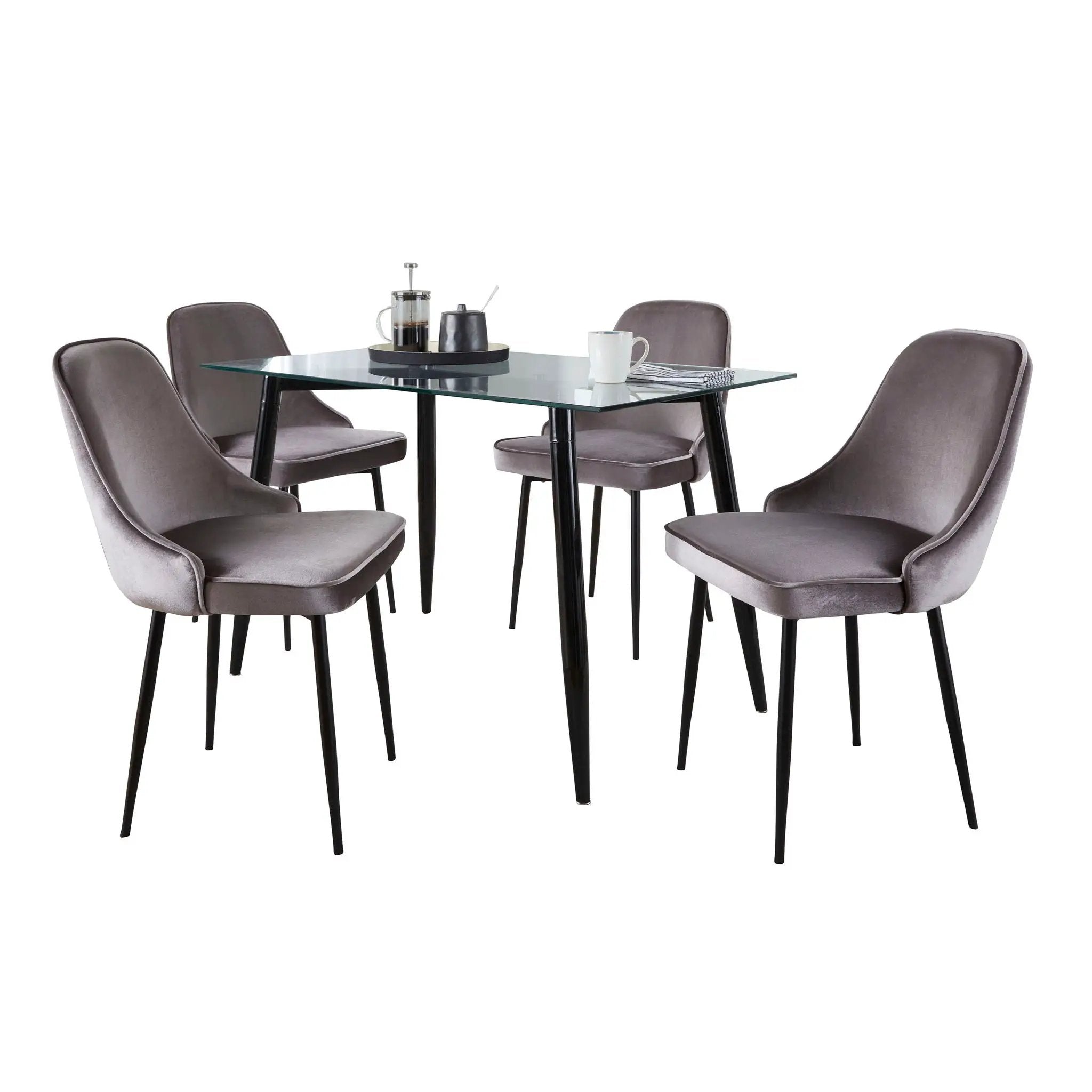 Clara Giovani - 5 Piece Contemporary Dining Set by HouseOfZazla