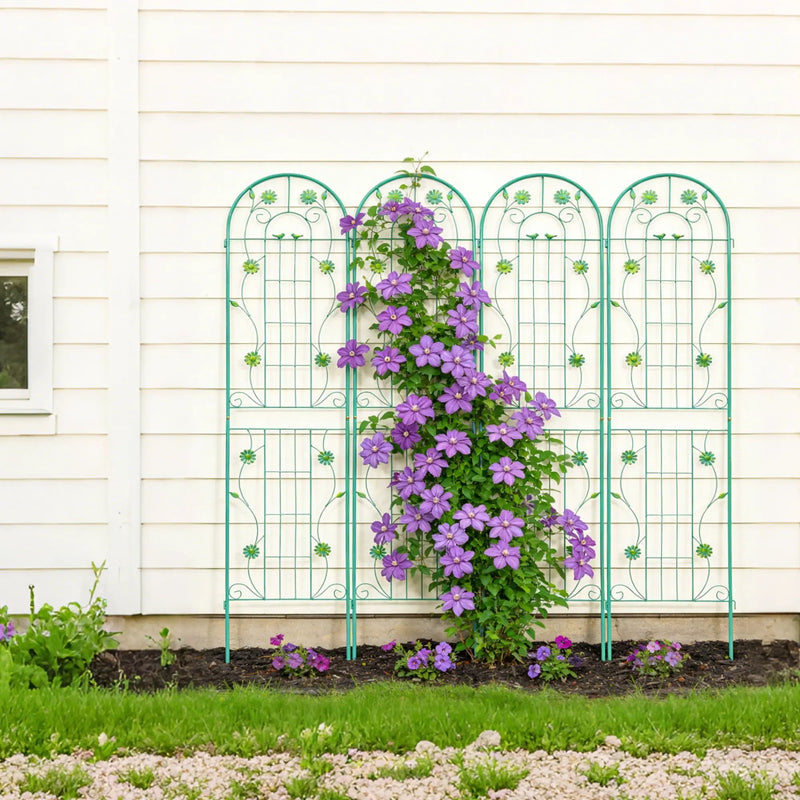 Metal Garden Trellis Rustproof Trellis For Climbing Plant Outdoor Flower Support by Unique Piece Furniture
