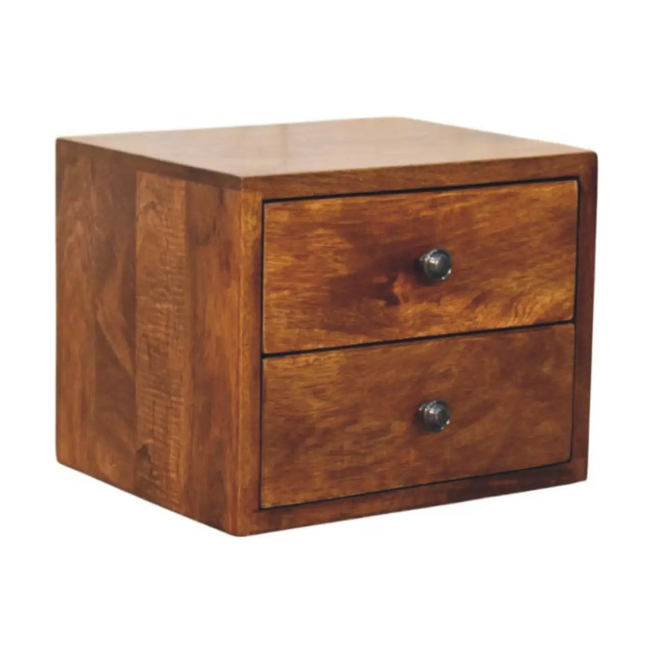 Solid Wood Solis Chestnut Wall-Mounted Nightstand by HouseOfZazla