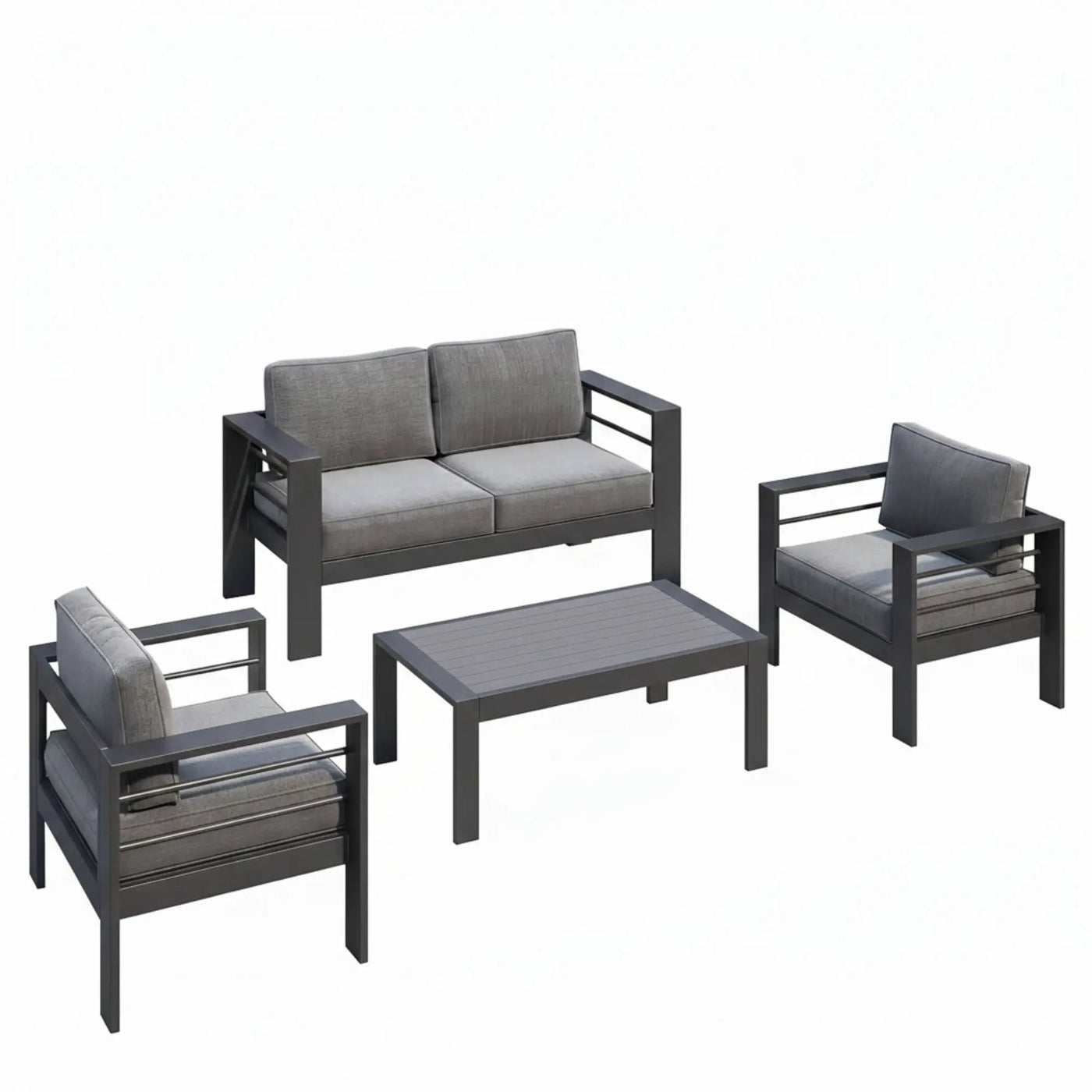 Outdoor Patio Set, All-Weather & Thick Cushions by HouseOfZazla